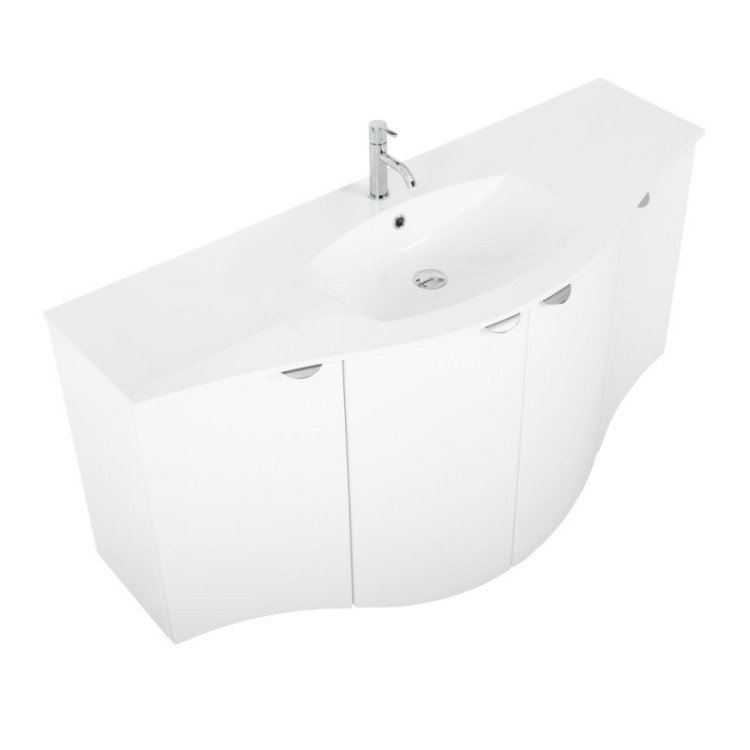 Стеклянная раковина с двумя чашами Extra-light, 139x52 Cezares 82412