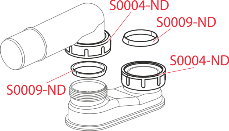 Сниженный гидрозатвор Alcadrain A532-DN40