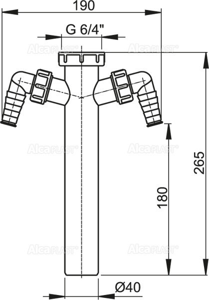 Патрубок с накидной гайкой 6/4