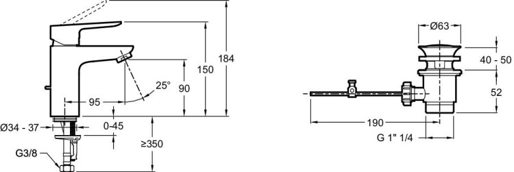 Однорычажный смеситель Jacob Delafon OSCAR E29842-CP
