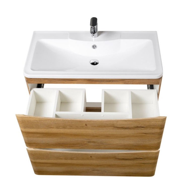 База под раковину напольная с двумя выкатными ящиками BelBagno ACQUA-800-2C-PIA-RR