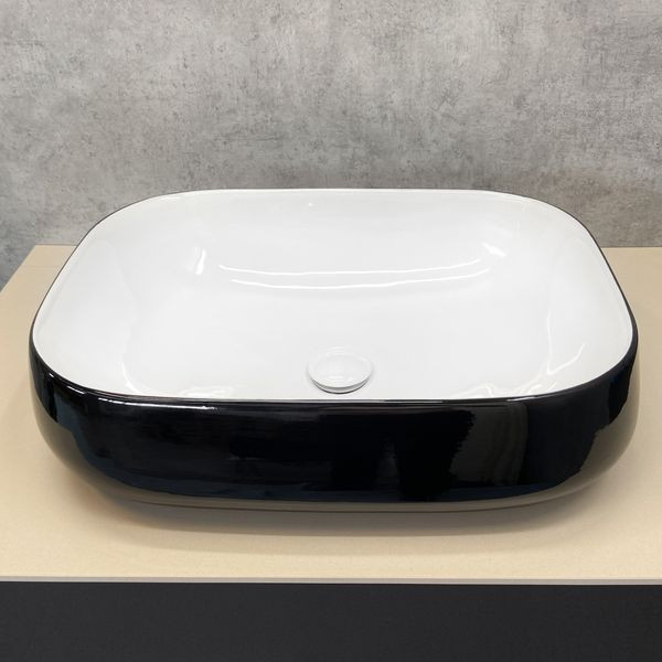 COMFORTY. Раковина 78102BW черно/белая