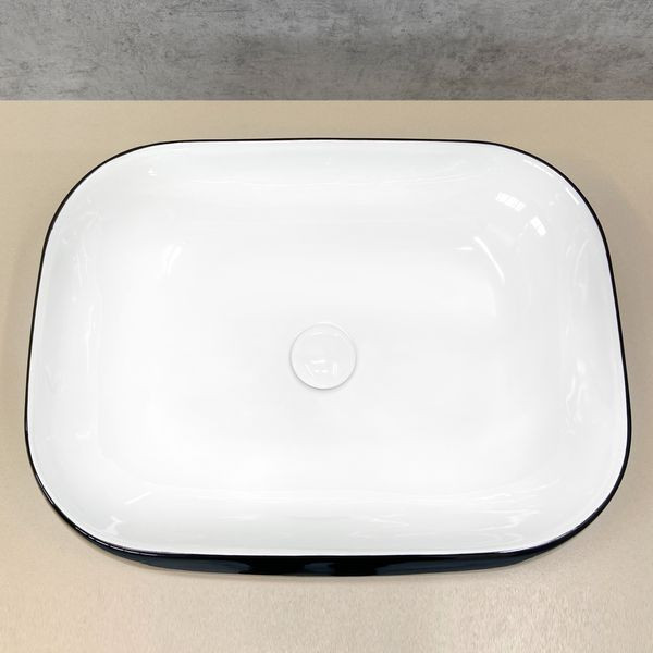 COMFORTY. Раковина 78102BW черно/белая