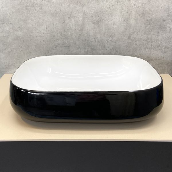 COMFORTY. Раковина 78102BW черно/белая