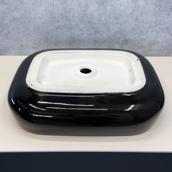 COMFORTY. Раковина 78102BW черно/белая