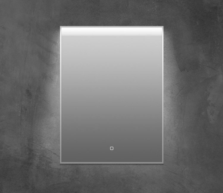 Зеркало в алюминиевой раме с подсветкой, с сенсорным выключателем Cezares SPC-UNO-800-800-TCH