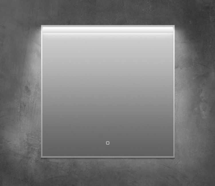 Зеркало в алюминиевой раме с подсветкой, с сенсорным выключателем Cezares SPC-UNO-800-800-TCH