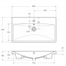 База под раковину подвесная с двумя выкатными ящиками 762x440x500 BelBagno MARINO-CER-800-2C-SO-BL-P