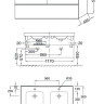 Тумба под две раковины Jacob Delafon Odeon Up 120 подвесная 3 ящика