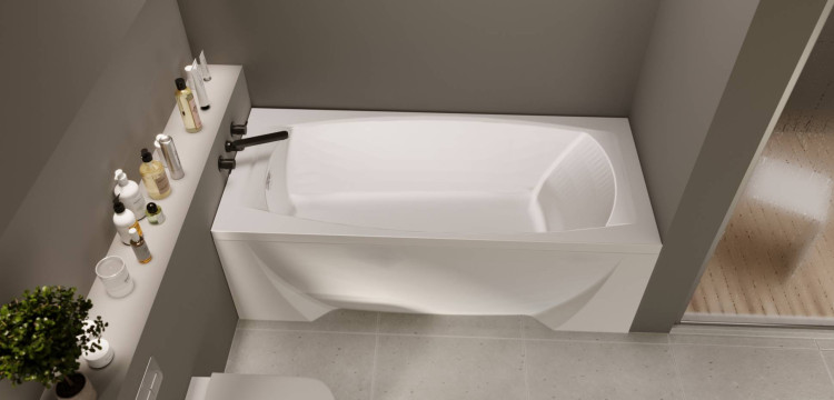 Ванна акриловая прямоугольная 1Marka PRAGMATIKA 173-155*75