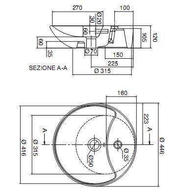 Раковина Scarabeo Shape 8098