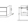 Тумба под раковину Jacob Delafon Rythmik 80x36 подвесная 2 ящика