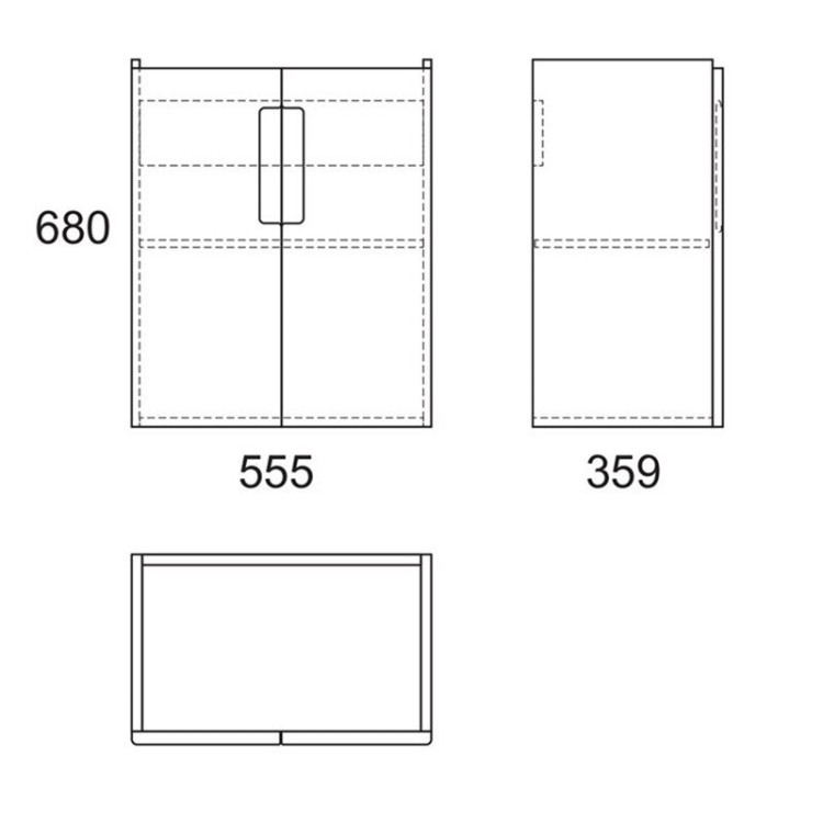 Тумба под раковину Owl 1975 Runn 60 с 2 дверьми