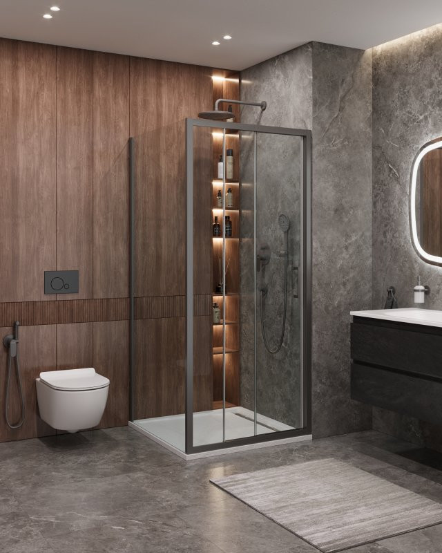 Душевой уголок MOLVENO-AF-31 Cezares MOLVENO-AF-31-100-C-CR-IV