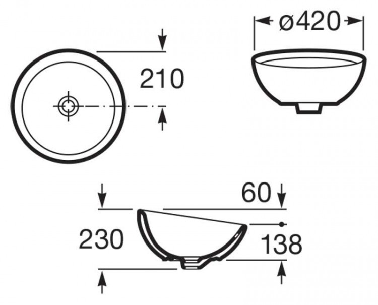 Раковина-чаша Roca Bol 40 327876000