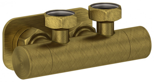 Вентиль 2х3/4&quot; Сунержа угловой скрытый-скрытый EU50 Состаренная бронза
