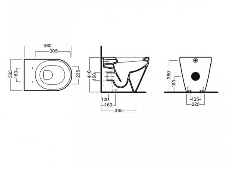 Унитаз Hatria Daytime Evo YXV7 приставной