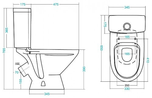 Унитаз Santek Лига 1.WH30.2.197
