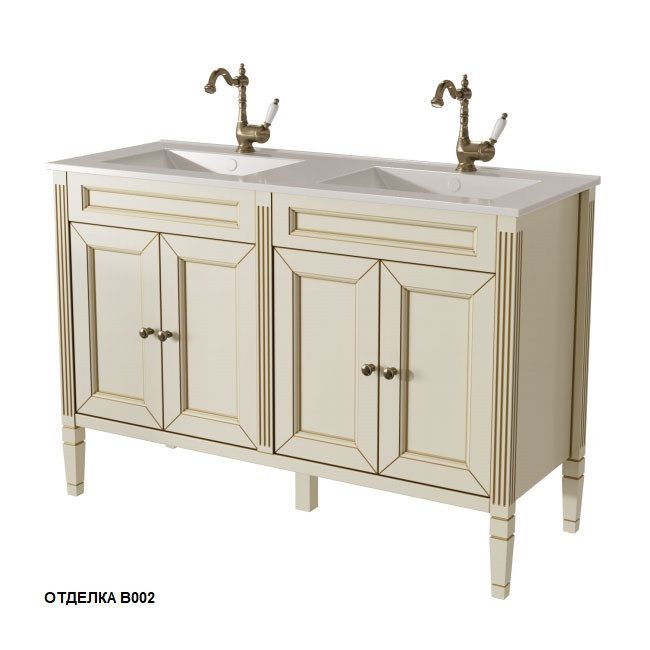 АЛЬБИОН тумба 120 двойная четыре двери на раковине 9120