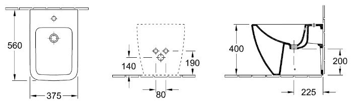 Биде Villeroy&Boch Venticello 441200R1