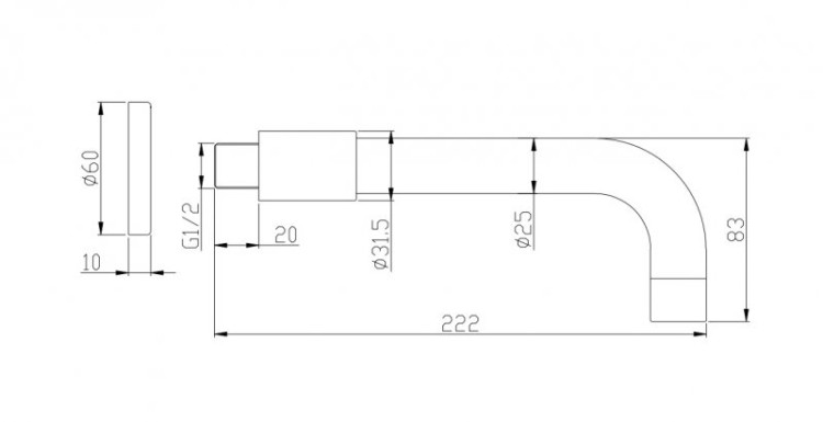 Излив для ванны, раковины BelBagno BB-SFR-IN