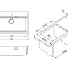Мойка ALVEUS GRANITAL ATROX 40 CONCRETE - G81 790 X 500 1X в комплекте с сифоном 1132823,