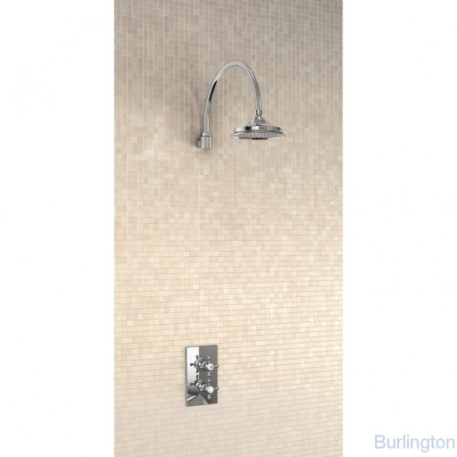 Душевая стойка с встроенным термостатом на 1 выпуск, верхняя лейка 6' [H30-CL]