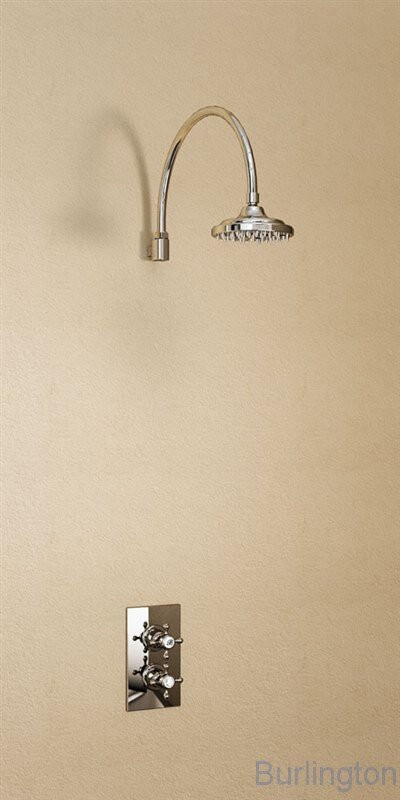 Душевая стойка с встроенным термостатом на 1 выпуск, верхняя лейка 6' [H30-CL]