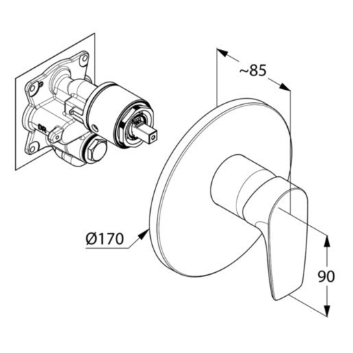 Смеситель для ванны Kludi Pure&Solid 346550575