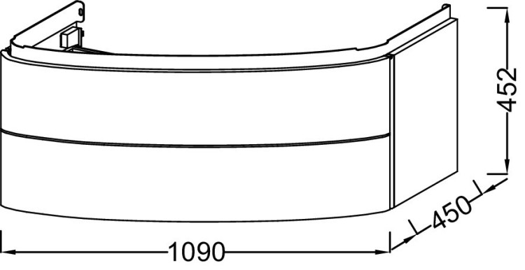Мебель 109 см для раковин-столешниц 130 см Jacob Delafon PRESQU'ILE EB1105-N21