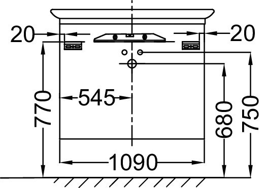 Мебель 109 см для раковин-столешниц 130 см Jacob Delafon PRESQU'ILE EB1105-N21