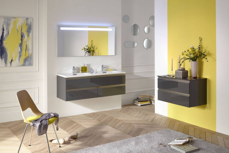 Мебель для раковины-столешницы 140 см, 4 выдвижных ящика, ореховое дерево Jacob Delafon VOX EB2020-RA-E16