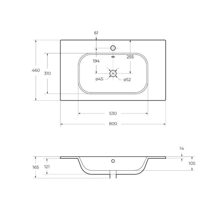 Мебельная ручка ECO (60 см) для базы ECO-CER размером 100 и 120 см 1 штука Cezares RS156SG.3/512