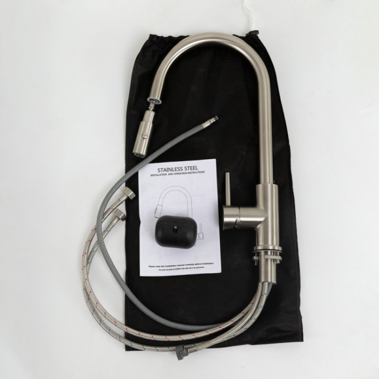 Смеситель для кухни, нержавеющая сталь Cezares BB-LAM31B-IN