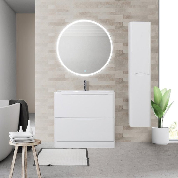 База под раковину напольная с двумя выкатными ящиками BelBagno ACQUA-800-2C-PIA-PS