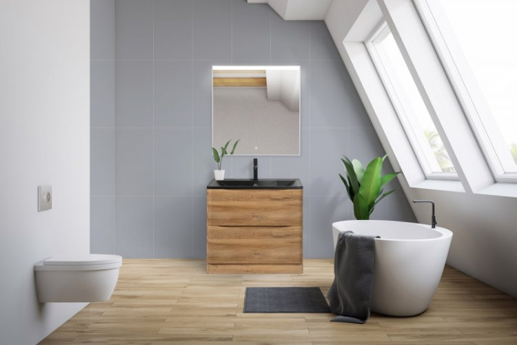 База под раковину напольная с двумя выкатными ящиками BelBagno ACQUA-800-2C-PIA-PS