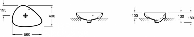 Раковина-чаша Jacob Delafon NOUVELLE VAGUEEVI102-00