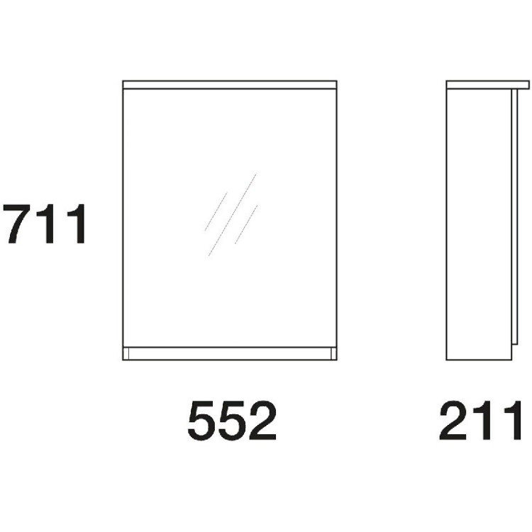 Зеркальный шкаф Edelform Amata 60 с подсветкой