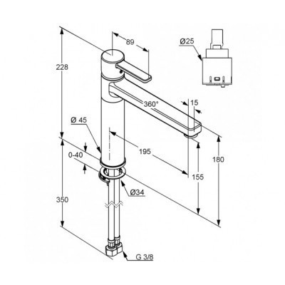 Смеситель для кухни Kludi Zenta 38973