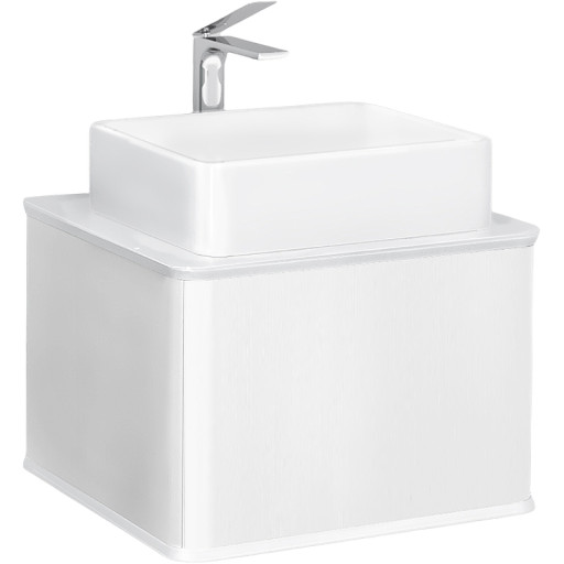 Тумба Pastel 58 подвесная, белый жемчуг