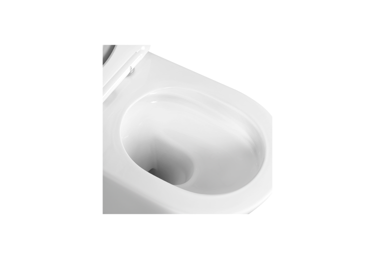 Унитаз подвесной безободковый Aquatek ОБЕРОН AQ1363W-00 533*360*344 мм, горизонтальный выпуск, тонкое сиденье с механизмом плавного закрывания, крепеж