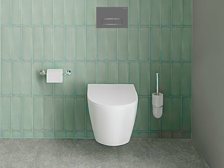 Унитаз подвесной безободковый Aquatek ОБЕРОН AQ1363W-00 533*360*344 мм, горизонтальный выпуск, тонкое сиденье с механизмом плавного закрывания, крепеж