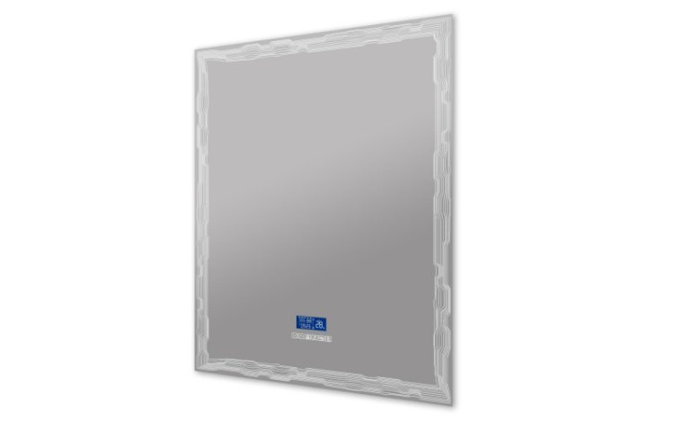 Зеркало с LED подстветкой, К6500, сенсорным выключателем Touch System, системой антизапотевания, с радио и датчиком температуры Cezares 45064