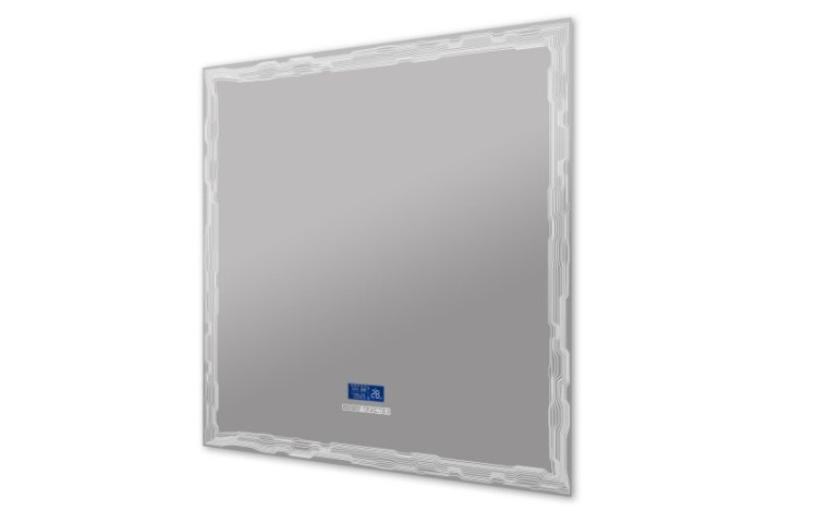 Зеркало с LED подстветкой, К6500, сенсорным выключателем Touch System, системой антизапотевания, с радио и датчиком температуры Cezares 45064