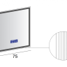 Зеркало с LED подстветкой, К6500, сенсорным выключателем Touch System, системой антизапотевания, с радио и датчиком температуры Cezares 45064