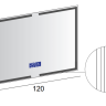 Зеркало с LED подстветкой, К6500, сенсорным выключателем Touch System, системой антизапотевания, с радио и датчиком температуры Cezares 45064