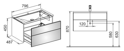 Тумба под раковину Keuco Royal Reflex 34060250000