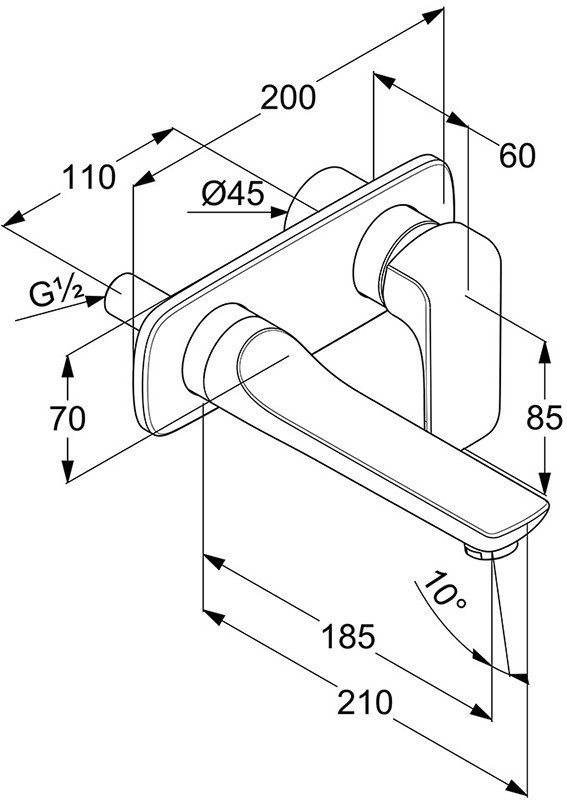 Смеситель для раковины Kludi Ameo 412440575