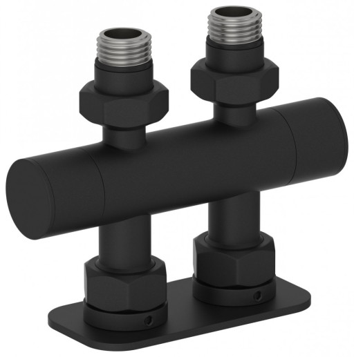 Вентиль 2х1/2&quot; Сунержа прямой скрытый-скрытый EU50 Тёмный титан муар