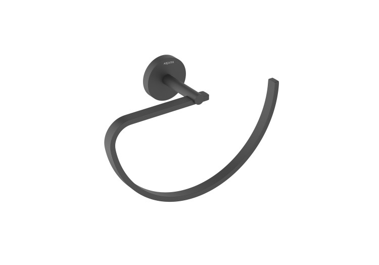 Полотенцедержатель овальный Aquatek матовый черный AQ4621MB Бетта